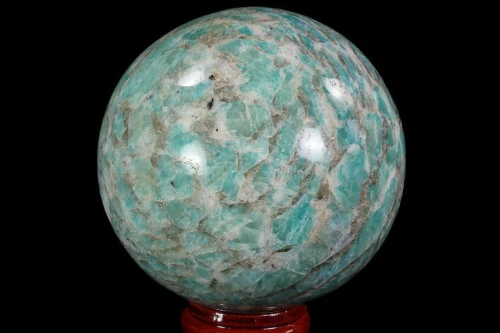 Polished Amazonite Crystal Sphere - Madagascar #78747